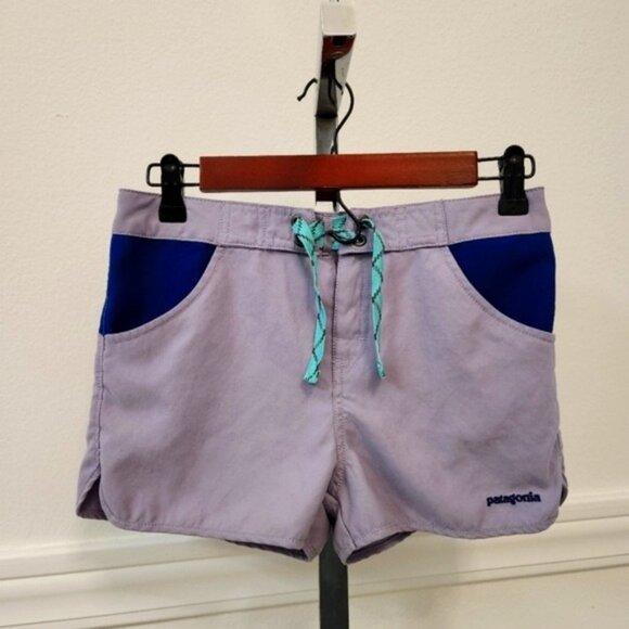 Patagonia Girls' Forries Shorey Board Shorts Lavender Sz 12 - Picture 3 of 11